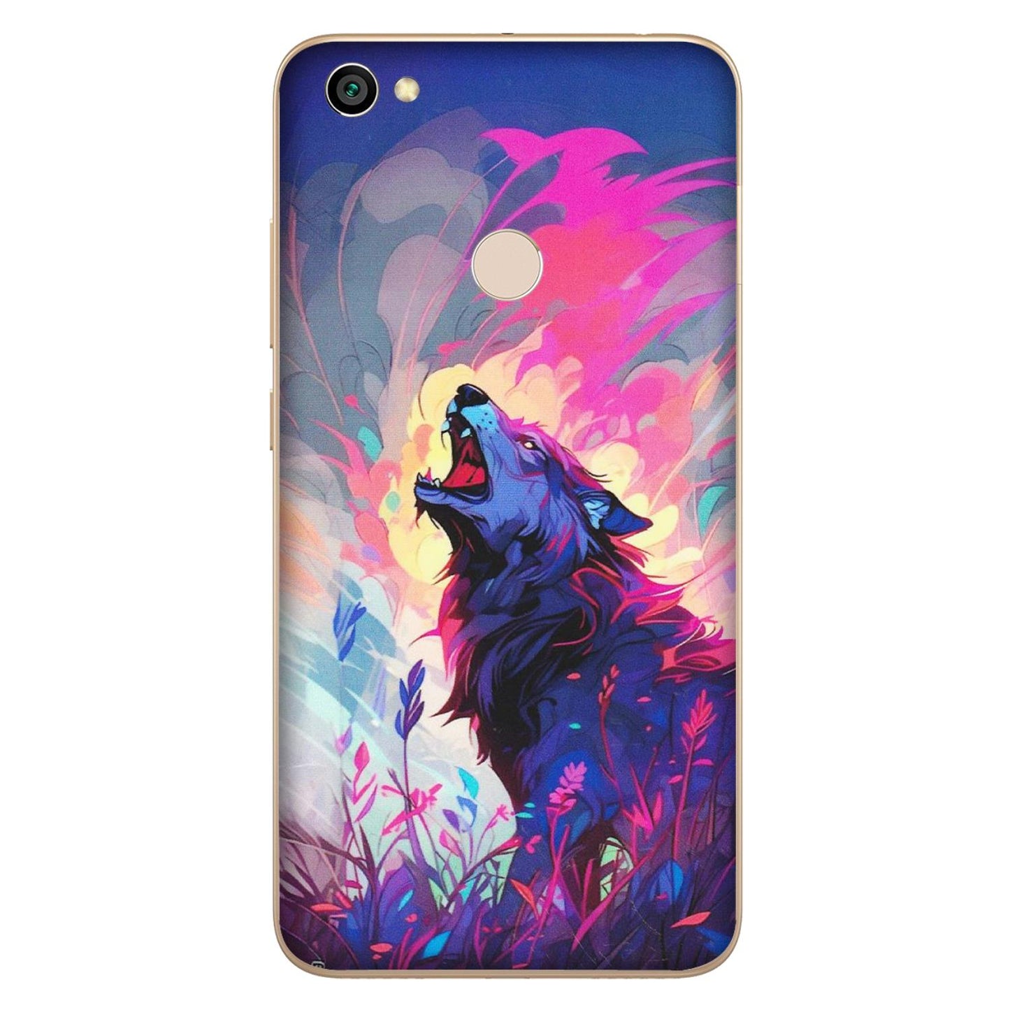 Xiaomi Redmi Phone Skins (All Models) - New Wild Wolf Abstract - Matte Finish (M-125) Redmi Y1