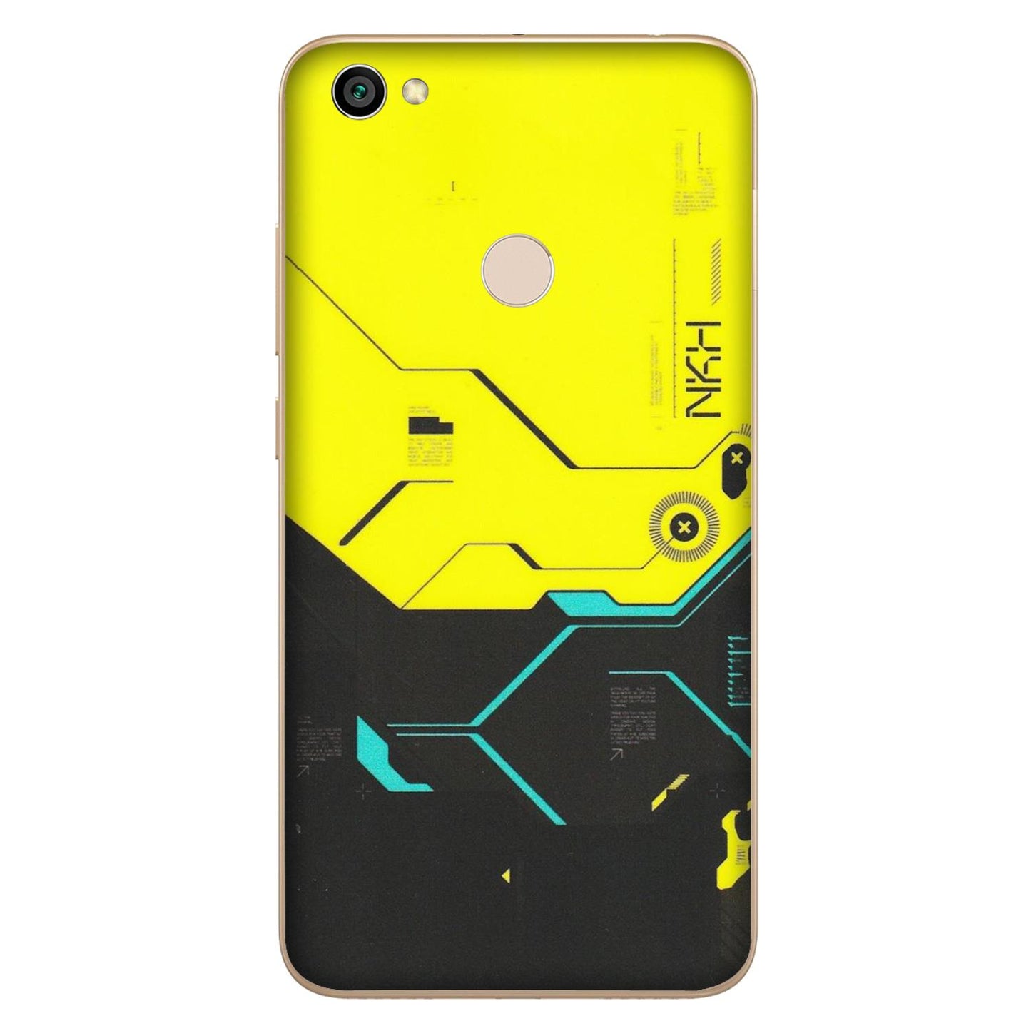 Xiaomi Redmi Phone Skins (All Models) - Black Yellow Technica - Matte Finish (M-53) Redmi Y1