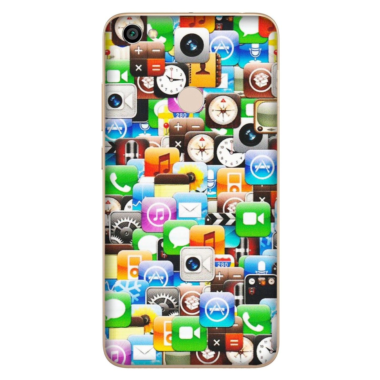 Xiaomi Redmi Phone Skins (All Models) - All Apple Icons - Matte Finish (M-93) Redmi Y1