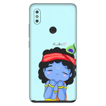 Xiaomi Redmi Phone Skins (All Models) - Radhe Radhe Cute Toon - 3D Embossed Finish (L-05) Redmi Y2