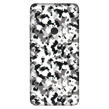 Xiaomi Redmi Phone Skins (All Models) - White Black Camouflage - 3D Embossed Finish (L-18) Redmi Y2
