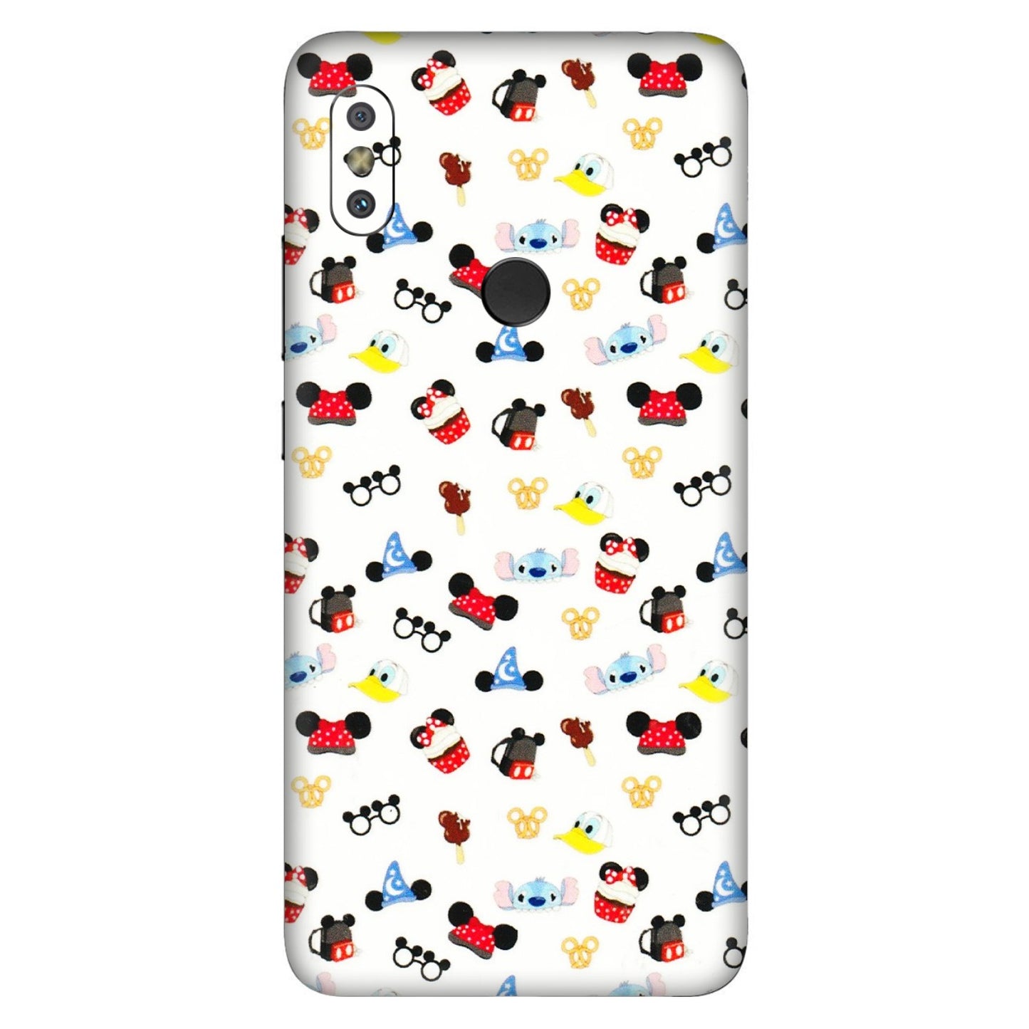 Xiaomi Redmi Phone Skins (All Models) - Minnie Mouse & Donald Doodles s - 3D Embossed Finish (L-194) Redmi Y2
