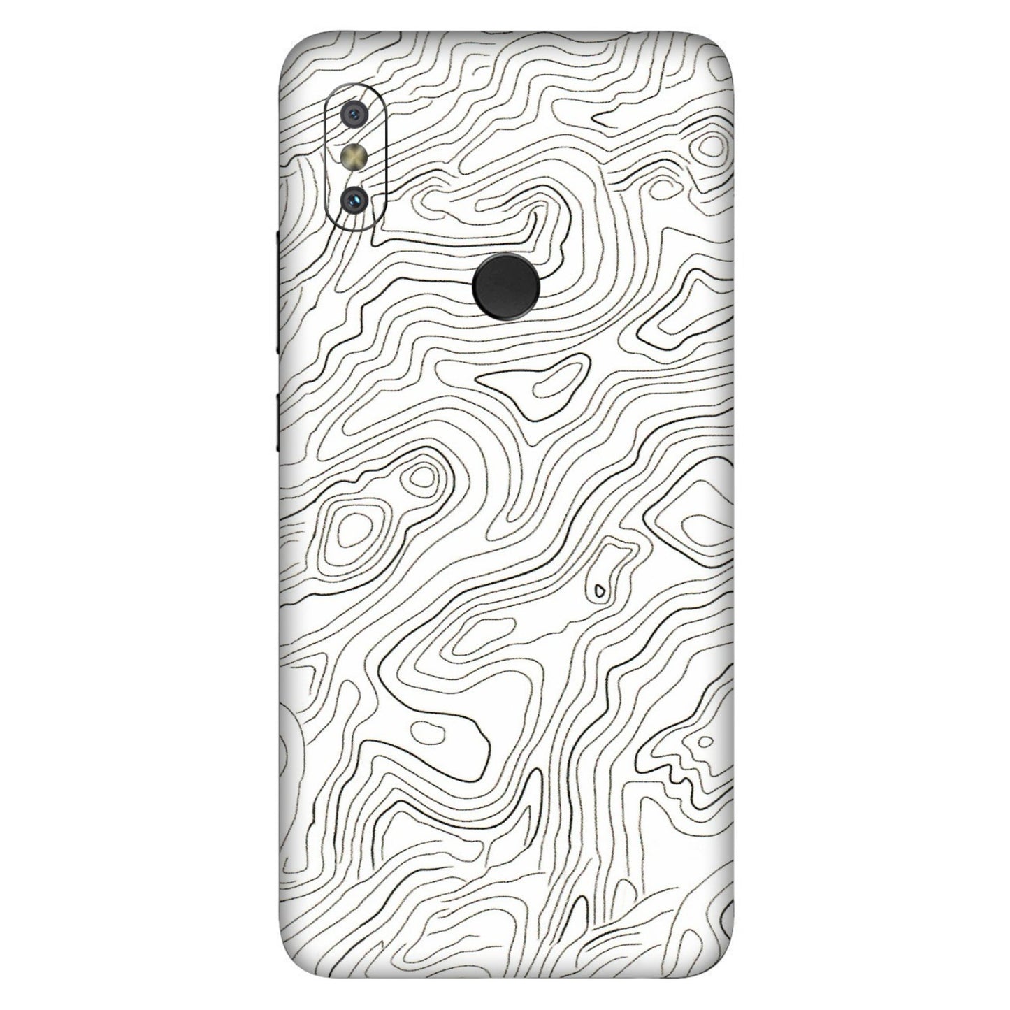 Xiaomi Redmi Phone Skins (All Models) - White Black Swirls - 3D Embossed Finish (L-219) Redmi Y2