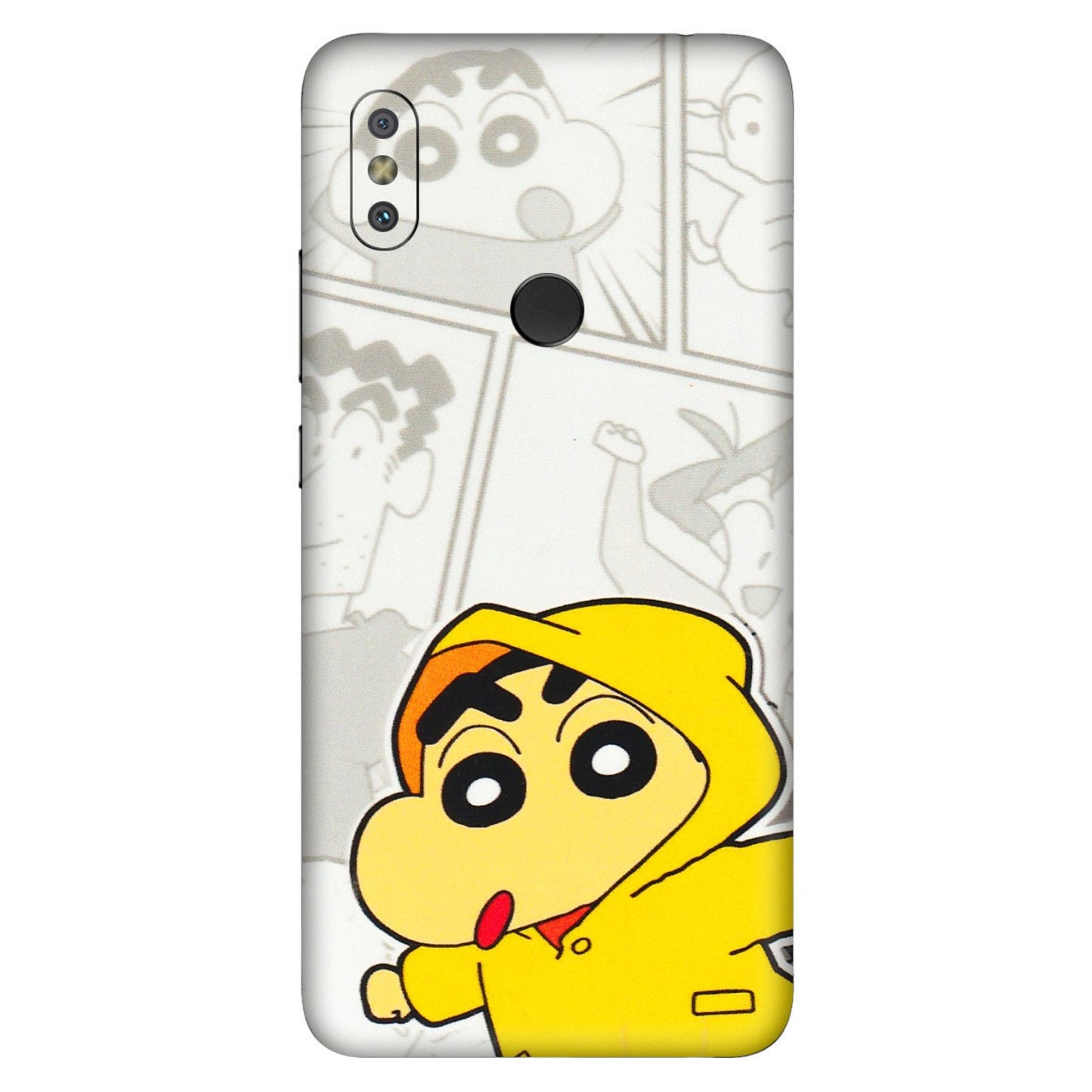 Xiaomi Redmi Phone Skins (All Models) - Yellow Shinchan Comic - 3D Embossed Finish (L-246) Redmi Y2