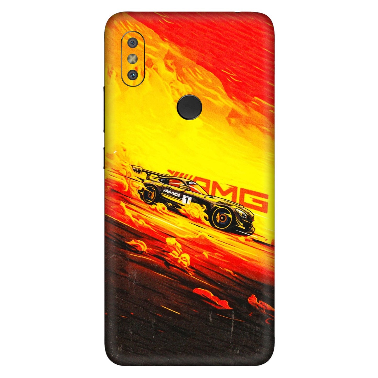 Xiaomi Redmi Phone Skins (All Models) - AMG Car Speed Cover - 3D Embossed Finish (L-256) Redmi Y2