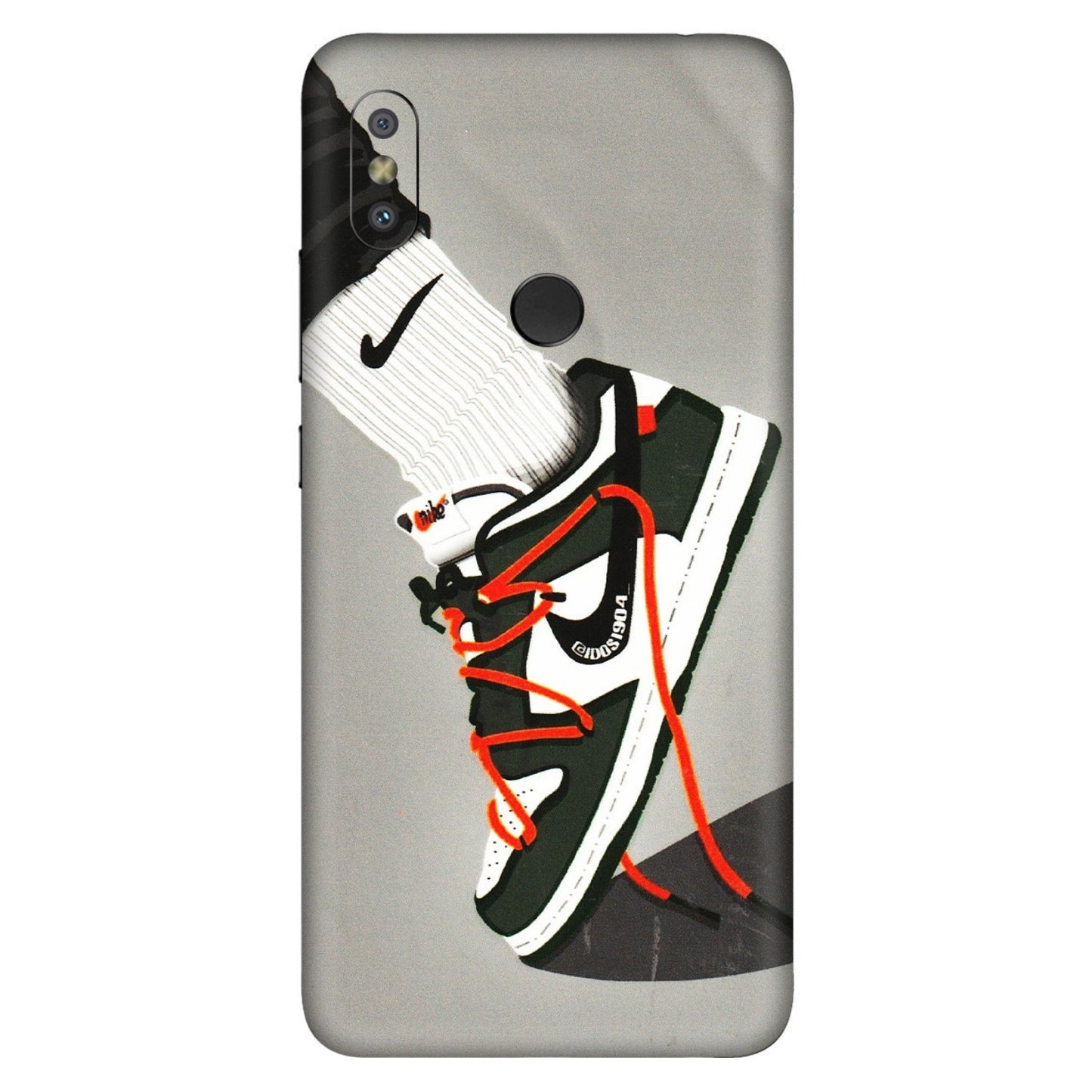 Xiaomi Redmi Phone Skins (All Models) - New Grey Sneaker - 3D Embossed Finish (L-261) Redmi Y2