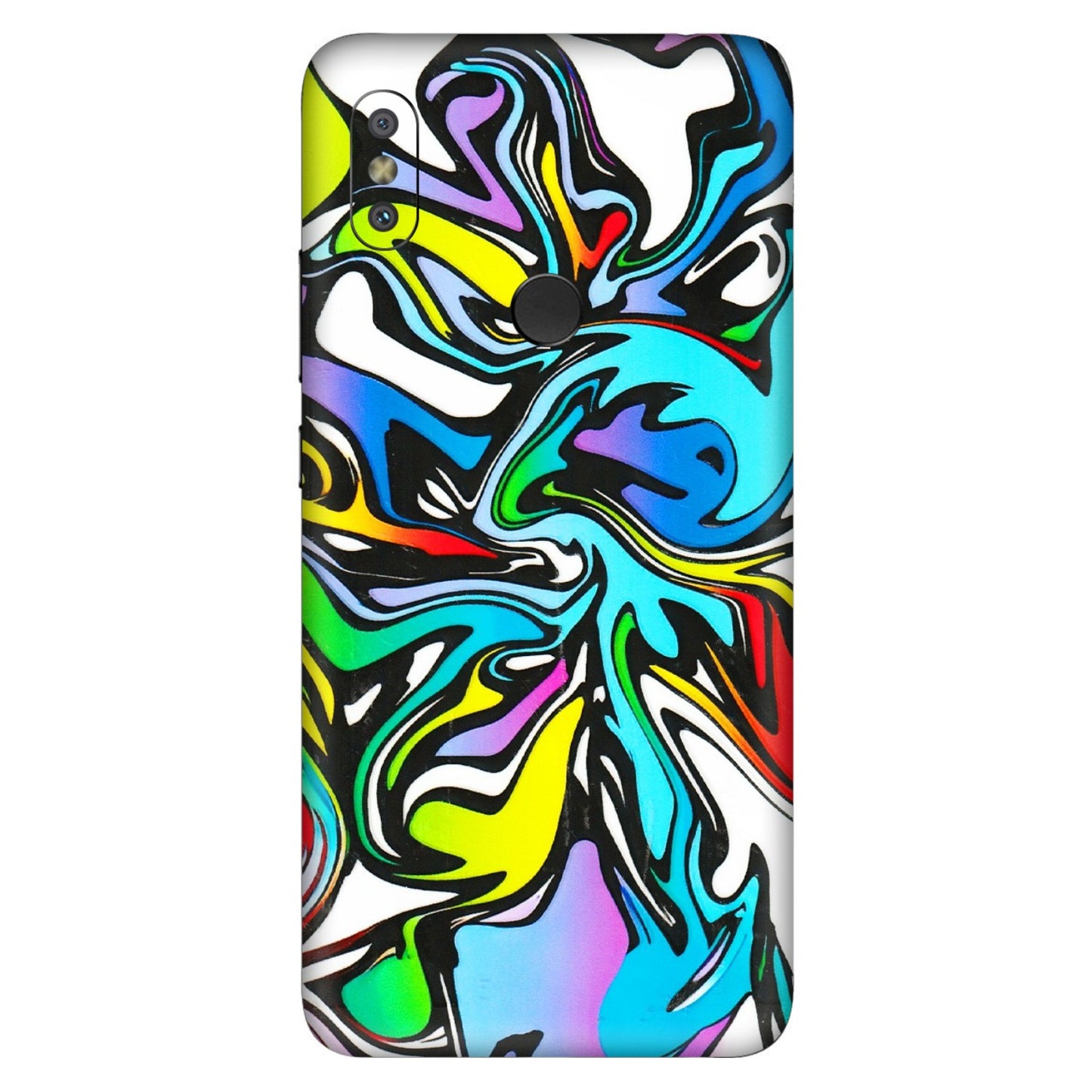 Xiaomi Redmi Phone Skins (All Models) - Abstract Colour Paints - 3D Embossed Finish (L-271) Redmi Y2