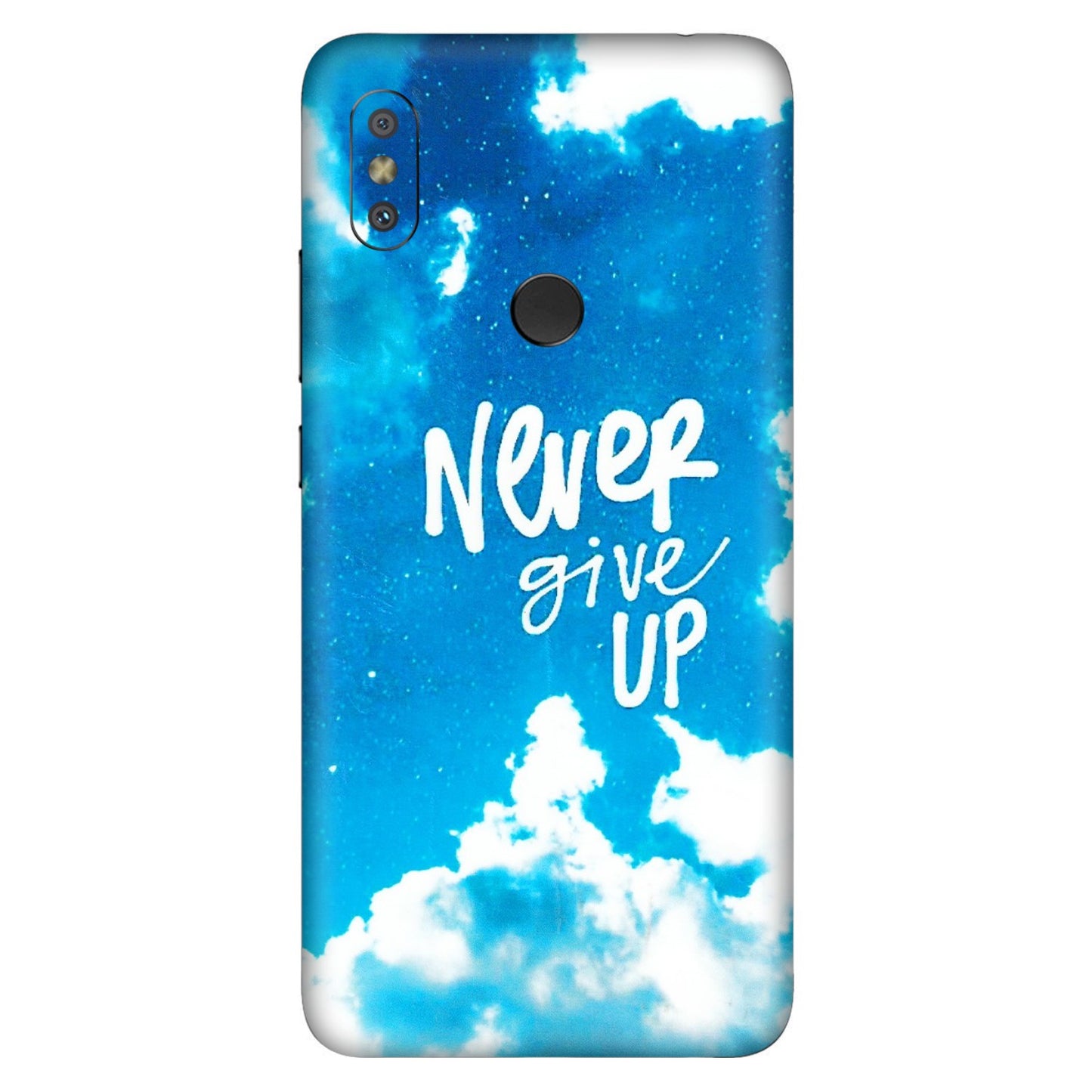 Xiaomi Redmi Phone Skins (All Models) - Never Give Up - 3D Embossed Finish (L-279) Redmi Y2