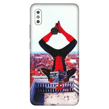 Xiaomi Redmi Phone Skins (All Models) - Spiderman Hanging - 3D Embossed Finish (L-53) Redmi Y2