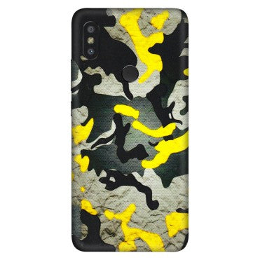 Xiaomi Redmi Phone Skins (All Models) - Yellow Camouflage - 3D Embossed Finish (L-61) Redmi Y2