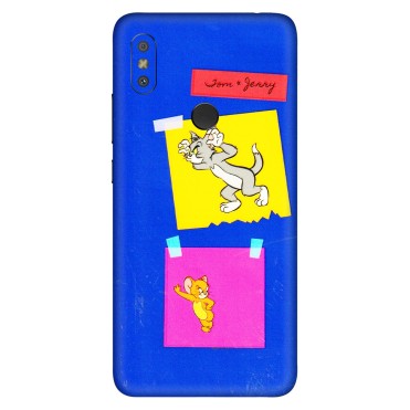 Xiaomi Redmi Phone Skins (All Models) - Tom N Jerry Sticky Notes - 3D Embossed Finish (L-88) Redmi Y2