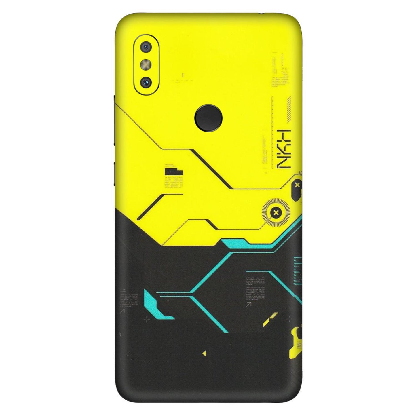 Xiaomi Redmi Phone Skins (All Models) - Black Yellow Technica - Matte Finish (M-53) Redmi Y2