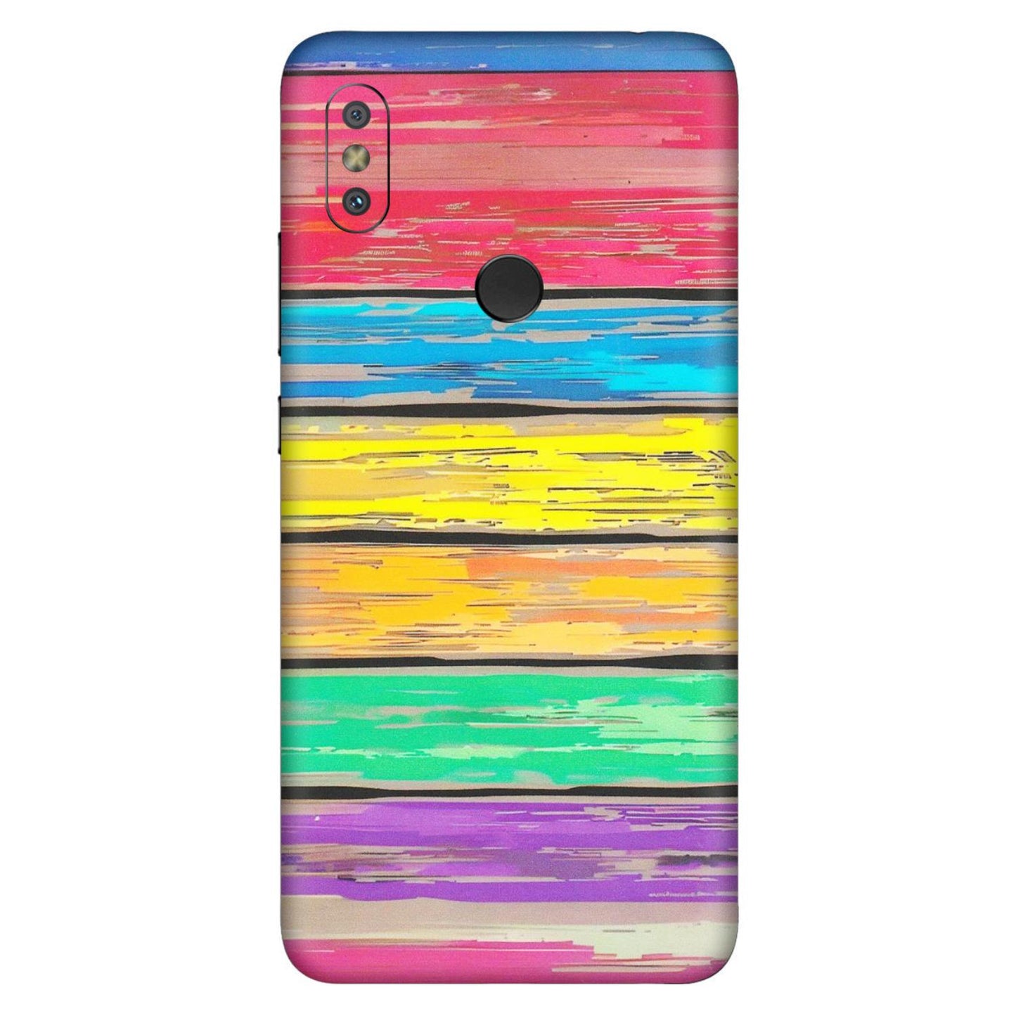 Xiaomi Redmi Phone Skins (All Models) - Multi Colour Wooden Wall - Matte Finish (M-96) Redmi Y2