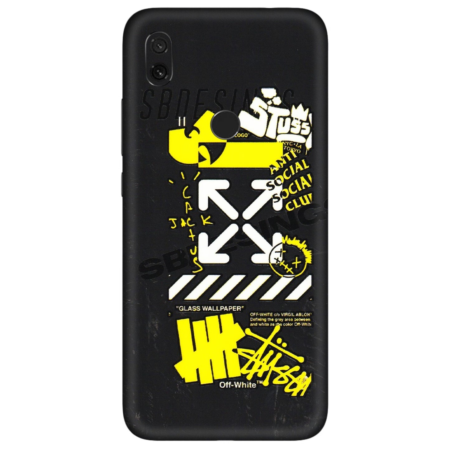 Xiaomi Redmi Phone Skins (All Models) - Anti Social Graffiti - 3D Embossed Finish (L-198) Redmi Y3