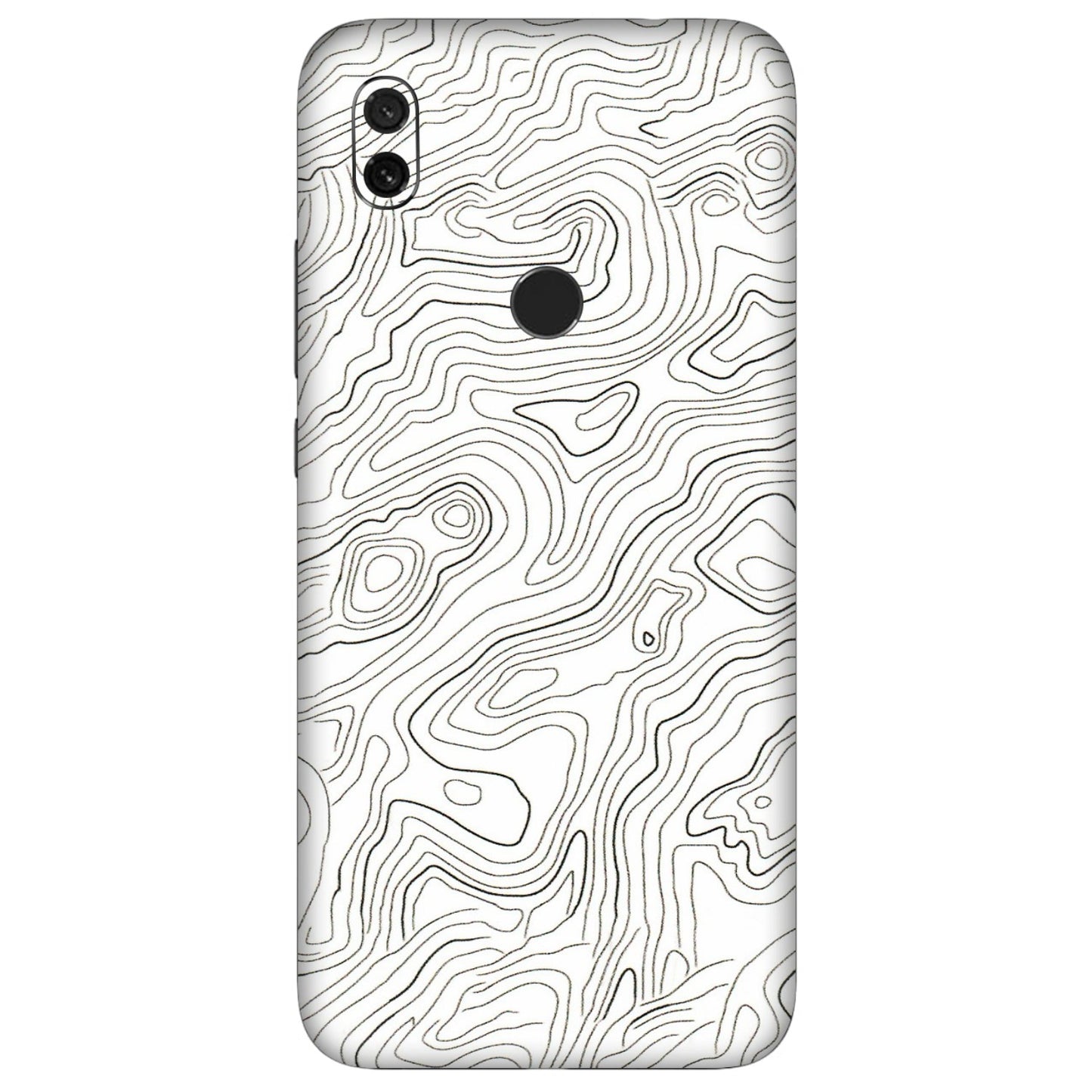 Xiaomi Redmi Phone Skins (All Models) - White Black Swirls - 3D Embossed Finish (L-219) Redmi Y3