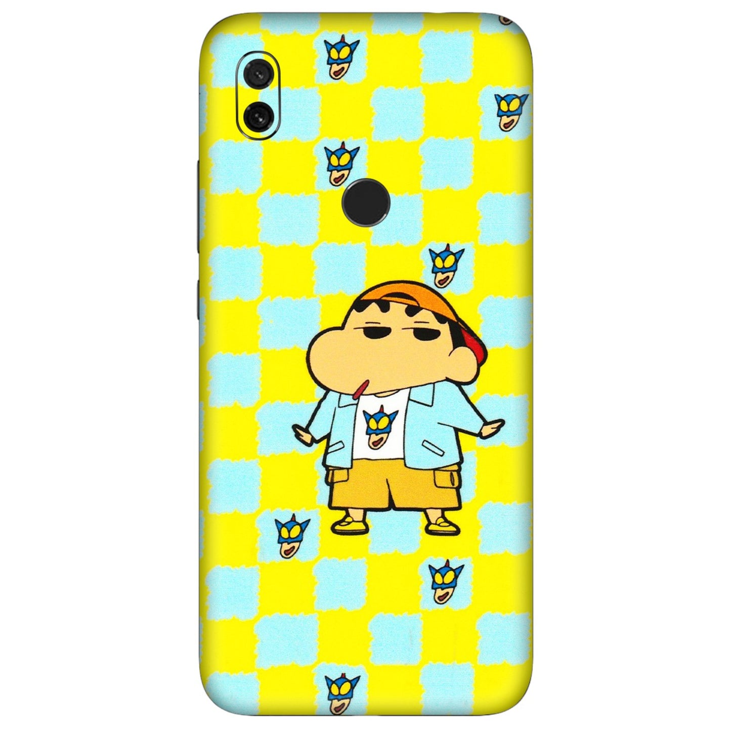Xiaomi Redmi Phone Skins (All Models) - Yellow Blue Shinchan Cute - 3D Embossed Finish (L-221) Redmi Y3