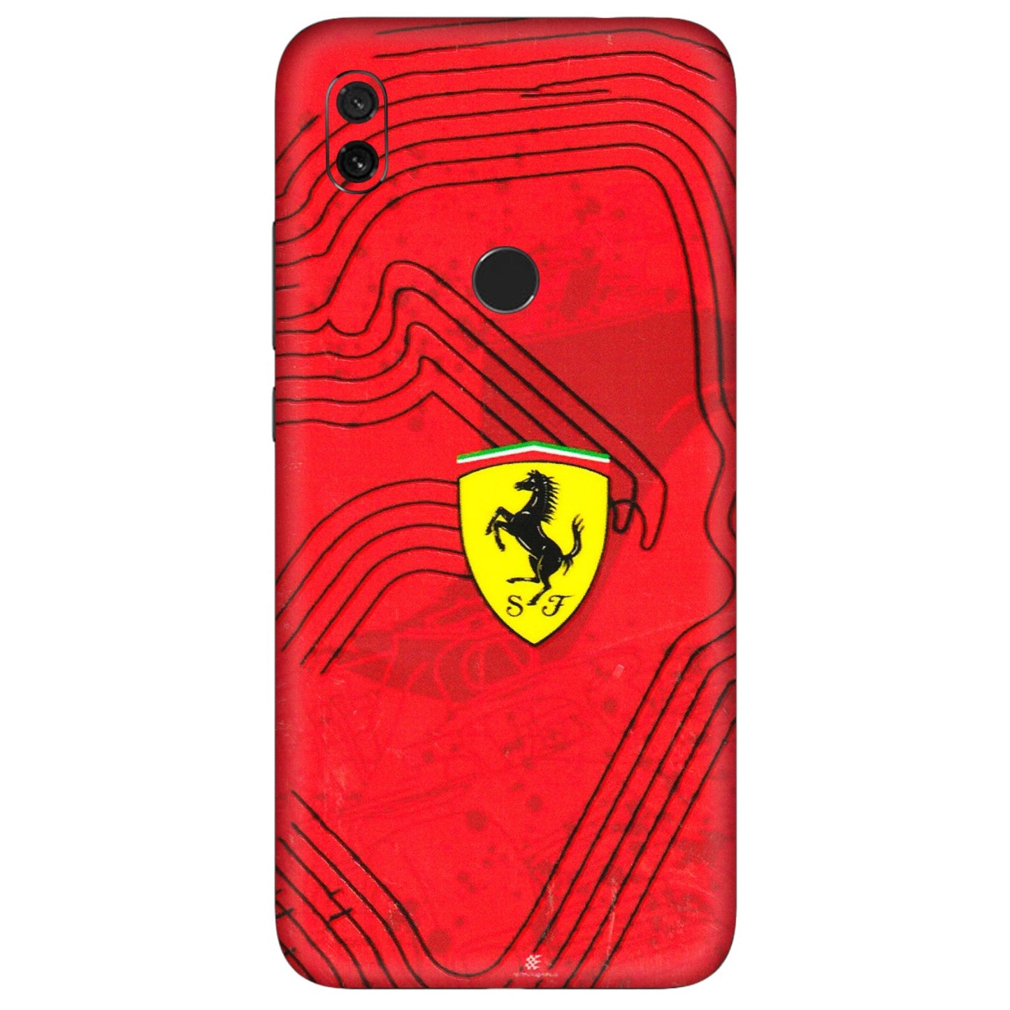 Xiaomi Redmi Phone Skins (All Models) - Red Ferrari Logo Stylish - 3D Embossed Finish (L-238) Redmi Y3