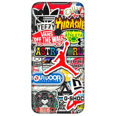 Xiaomi Redmi Phone Skins (All Models) - Multi Brands Sticker Graffiti - 3D Embossed Finish (L-37) Redmi Y3