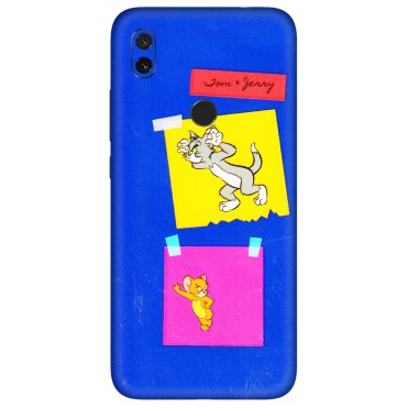 Xiaomi Redmi Phone Skins (All Models) - Tom N Jerry Sticky Notes - 3D Embossed Finish (L-88) Redmi Y3
