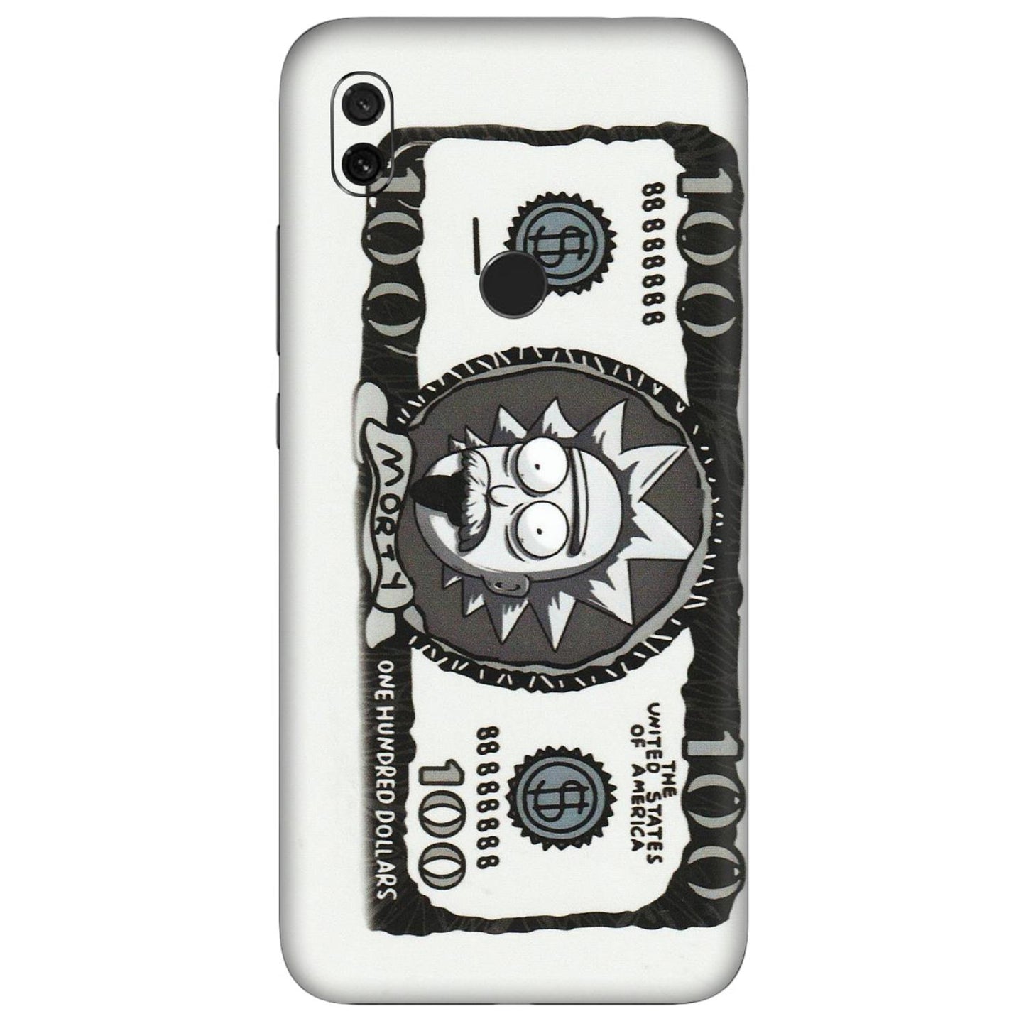Xiaomi Redmi Phone Skins (All Models) - Rick And Morty Hundred Dollar Anime - Matte Finish (M-161) Redmi Y3