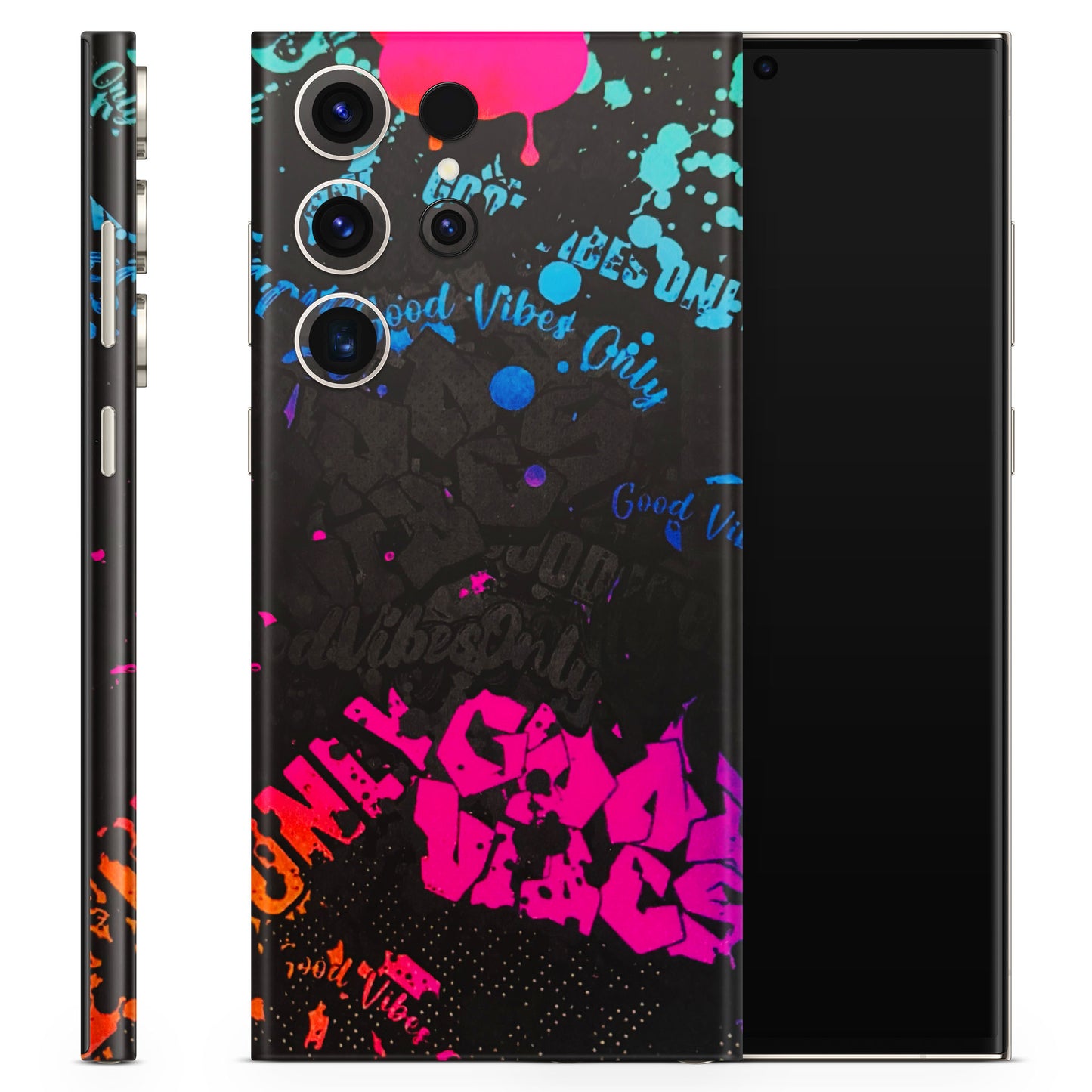 Majestic Black Vibes Matte Finish Phone Skin
