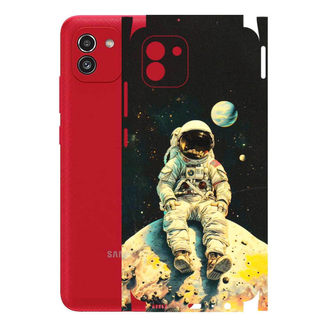 Samsung A/S Series Phone Skins (All Models) - Astronaut in Space - 3D Embossed Finish (L-16) Samsung Galaxy A03