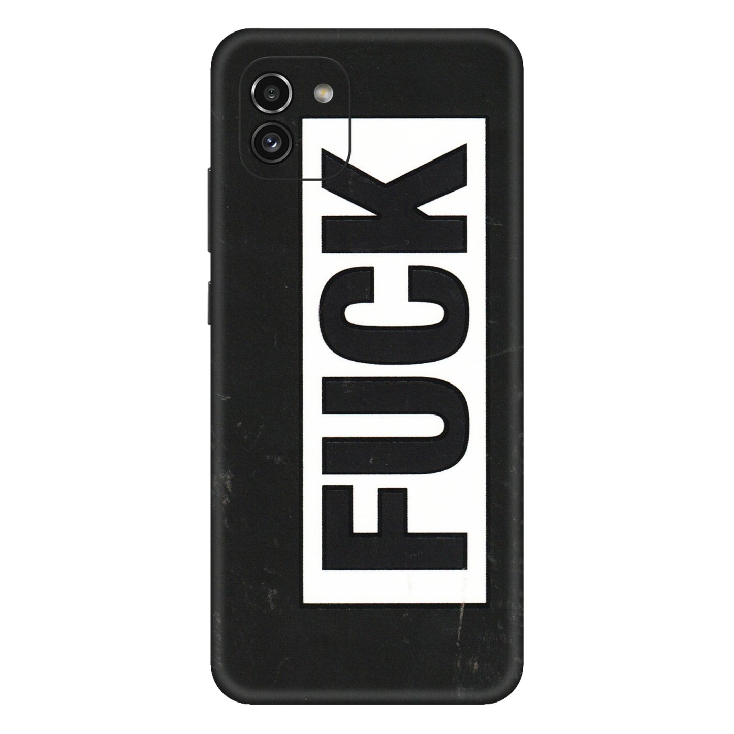 Samsung A/S Series Phone Skins (All Models) - The F Word - 3D Embossed Finish (L-255) Samsung Galaxy A03