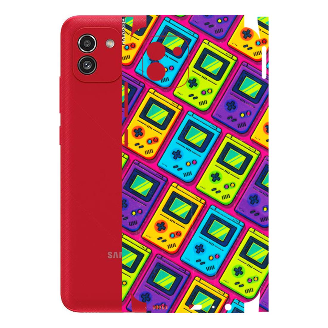 Samsung A/S Series Phone Skins (All Models) - Gameboy Colourful - 3D Embossed Finish (L-266) Samsung Galaxy A03