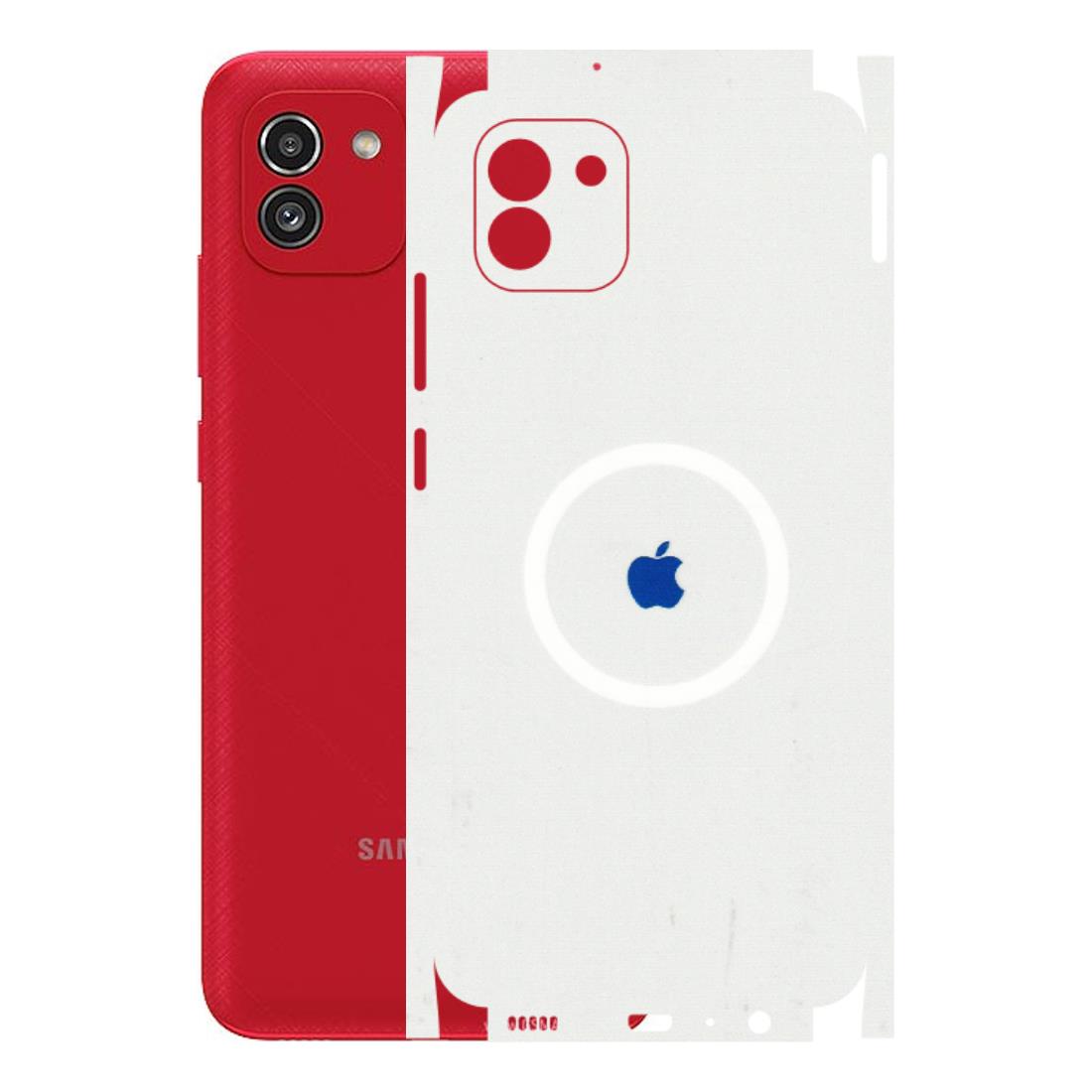 Samsung A/S Series Phone Skins (All Models) - iPhone Magsafe Logo - 3D Embossed Finish (L-320) Samsung Galaxy A03
