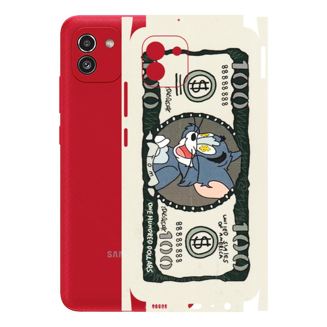 Samsung A/S Series Phone Skins (All Models) - Tom Hundred Dollar - 3D Embossed Finish (L-324) Samsung Galaxy A03