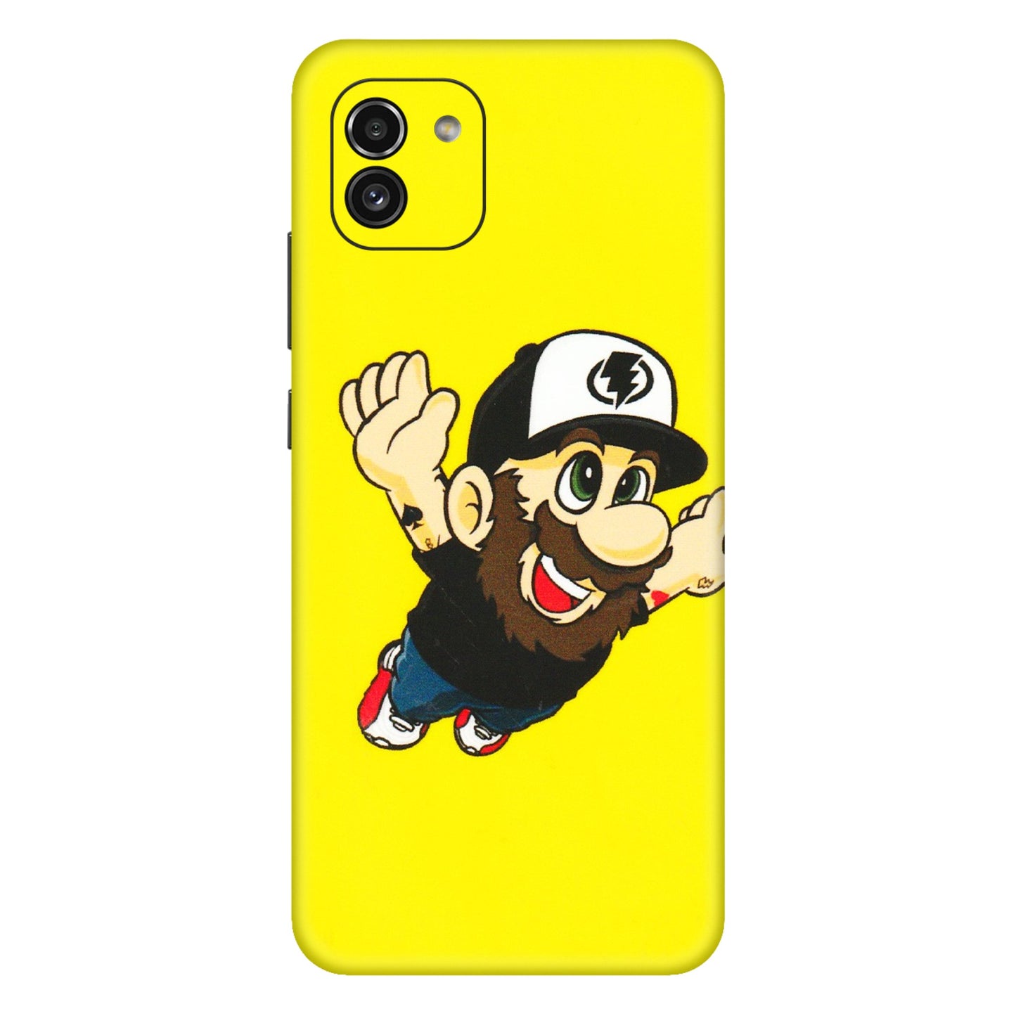 Samsung A/S Series Phone Skins (All Models) - Flying Beardo - 3D Embossed Finish (L-60) Samsung Galaxy A03