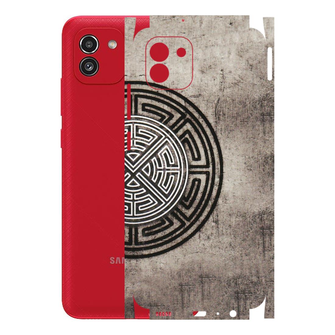 Samsung A/S Series Phone Skins (All Models) - Mysterious Circular Design - 3D Embossed Finish (L-63) Samsung Galaxy A03
