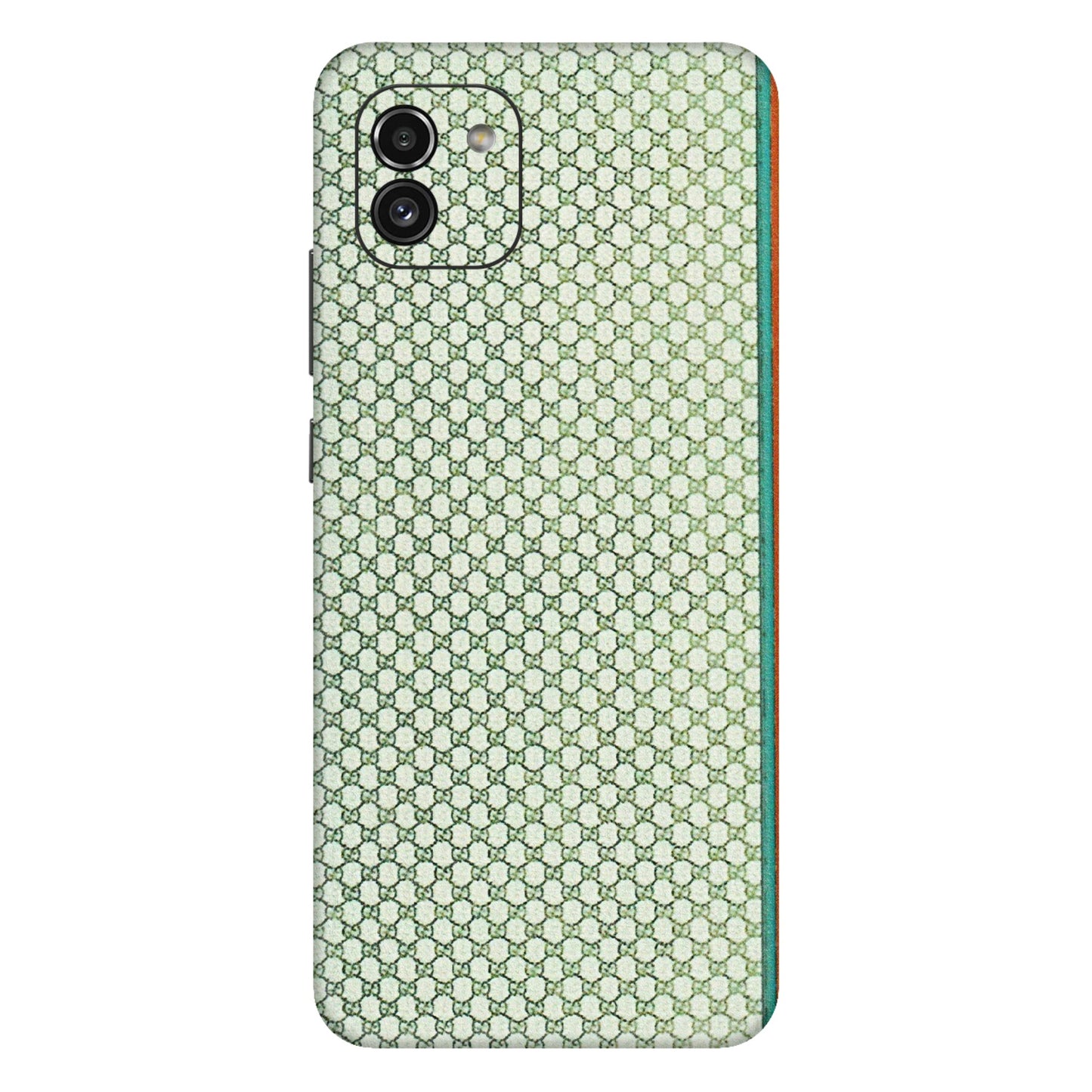 Samsung A/S Series Phone Skins (All Models) - Gucci Fabric Pattern - 3D Embossed Finish (L-73) Samsung Galaxy A03