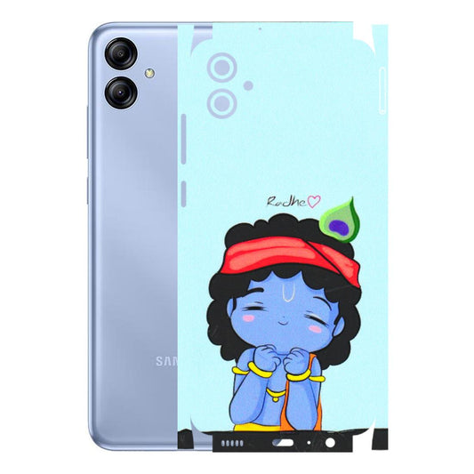 Samsung A/S Series Phone Skins (All Models) - Radhe Radhe Cute Toon - 3D Embossed Finish (L-05) Samsung Galaxy A04E