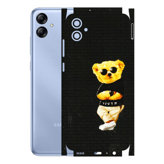 Samsung A/S Series Phone Skins (All Models) - Classy Teddy Bear - 3D Embossed Finish (L-116) Samsung Galaxy A04E