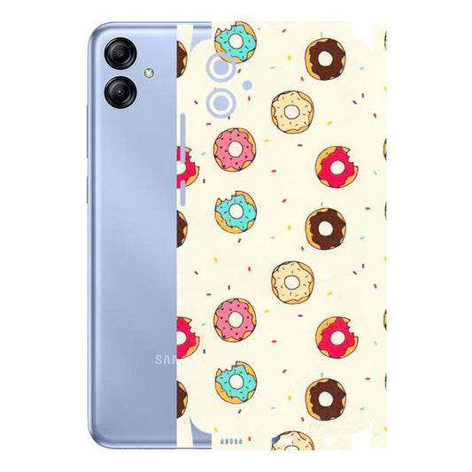 Samsung A/S Series Phone Skins (All Models) - Mini Donuts Doodle Art - 3D Embossed Finish (L-122) Samsung Galaxy A04E