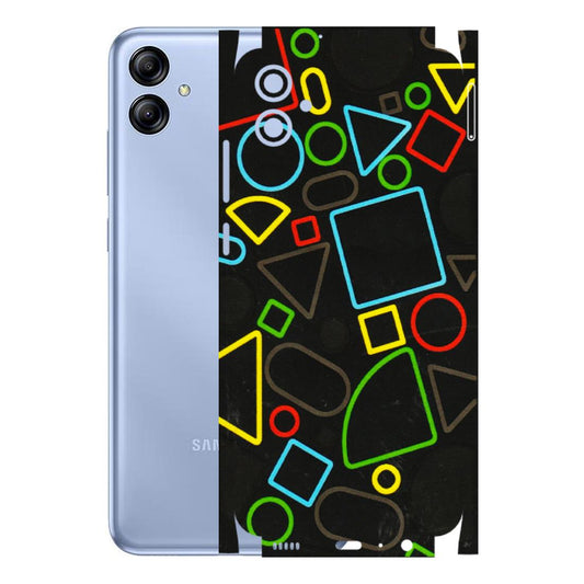 Samsung A/S Series Phone Skins (All Models) - Black Shapes - 3D Embossed Finish (L-131) Samsung Galaxy A04E