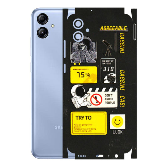 Samsung A/S Series Phone Skins (All Models) - Black Cassini - 3D Embossed Finish (L-161) Samsung Galaxy A04E