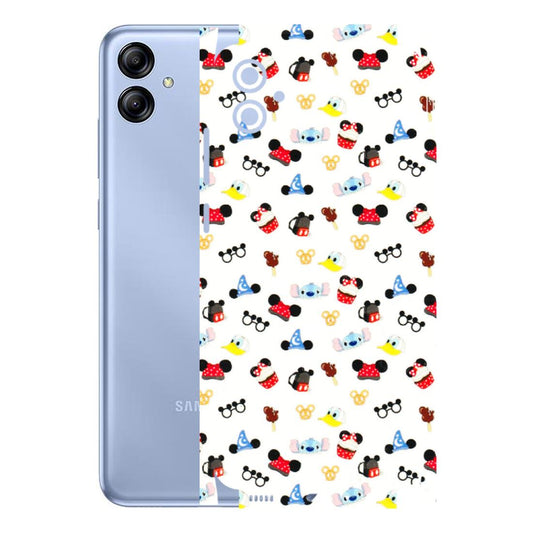 Samsung A/S Series Phone Skins (All Models) - Minnie Mouse & Donald Doodles s - 3D Embossed Finish (L-194) Samsung Galaxy A04E