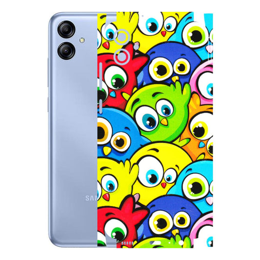 Samsung A/S Series Phone Skins (All Models) - Cute Fluffy Birds - 3D Embossed Finish (L-213) Samsung Galaxy A04E