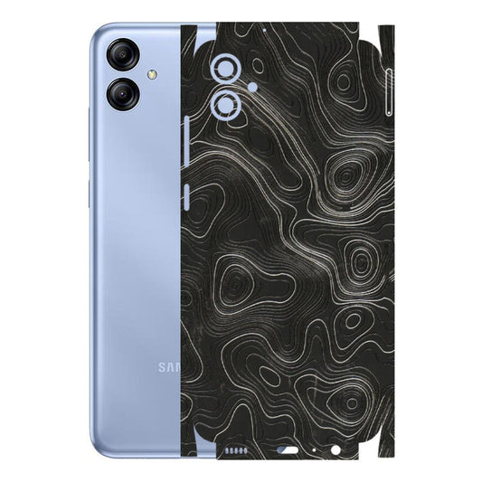 Samsung A/S Series Phone Skins (All Models) - Abstract White Line Map - 3D Embossed Finish (L-269) Samsung Galaxy A04E