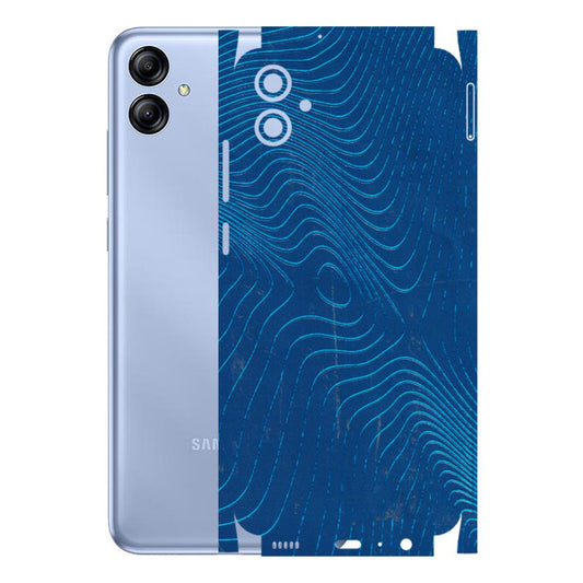 Samsung A/S Series Phone Skins (All Models) - Abstract Blue Line Map - 3D Embossed Finish (L-272) Samsung Galaxy A04E