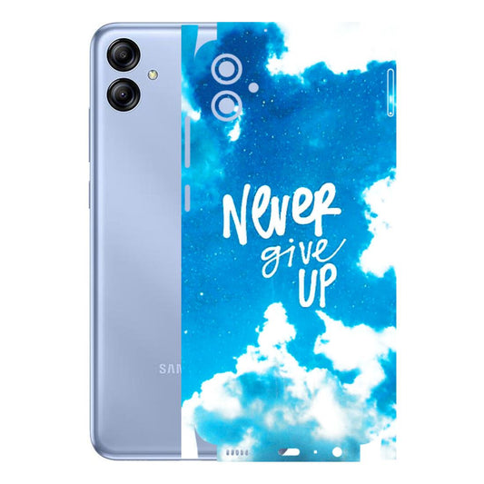 Samsung A/S Series Phone Skins (All Models) - Never Give Up - 3D Embossed Finish (L-279) Samsung Galaxy A04E