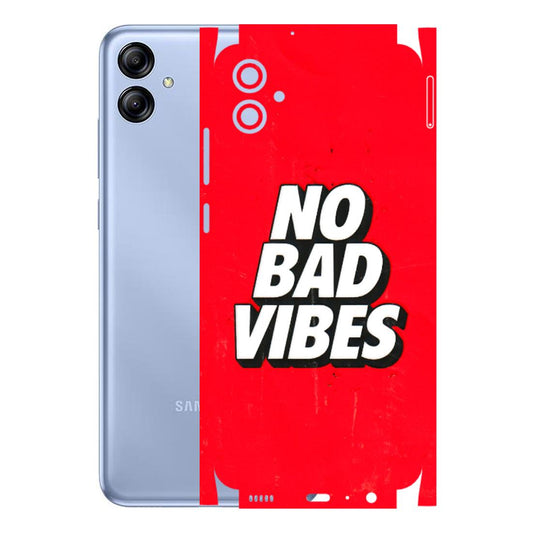 Samsung A/S Series Phone Skins (All Models) - No Bad Vibes - 3D Embossed Finish (L-280) Samsung Galaxy A04E