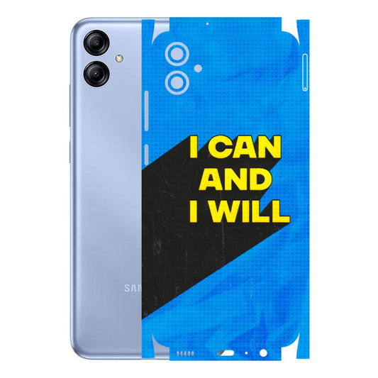 Samsung A/S Series Phone Skins (All Models) - I Can And I Will - 3D Embossed Finish (L-281) Samsung Galaxy A04E
