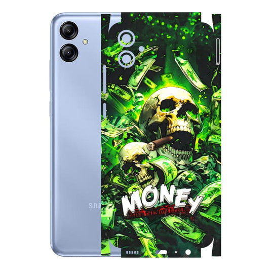 Samsung A/S Series Phone Skins (All Models) - Skull Money - 3D Embossed Finish (L-303) Samsung Galaxy A04E