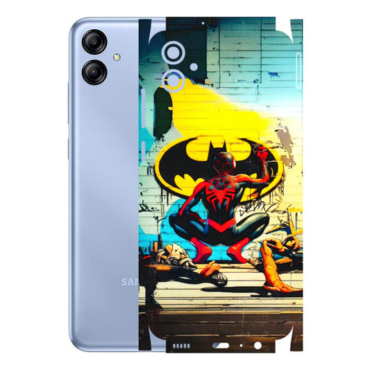 Samsung A/S Series Phone Skins (All Models) - New Spiderman Bat Logo - 3D Embossed Finish (L-309) Samsung Galaxy A04E