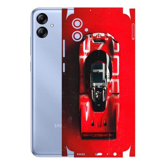 Samsung A/S Series Phone Skins (All Models) - Red Porsche Car Logo - 3D Embossed Finish (L-315) Samsung Galaxy A04E