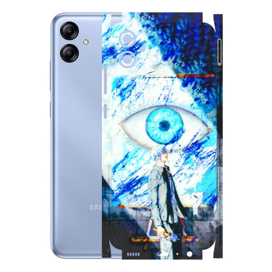 Samsung A/S Series Phone Skins (All Models) - Anime Sea Blue Eye - 3D Embossed Finish (L-318) Samsung Galaxy A04E