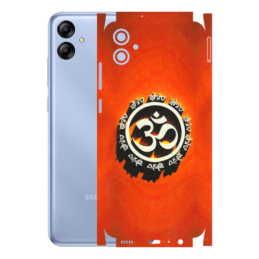 Samsung A/S Series Phone Skins (All Models) - Aum Shiv Orange - 3D Embossed Finish (L-32) Samsung Galaxy A04E